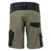 Back view of olive and black cargo shorts. Produktbild-Vorschau