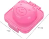 A pink plastic egg mold in the shape of a bear's face. Produktbild-Vorschau