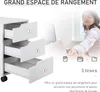 HOMCOM Caisson bureau mobile avec 3 tiroirs, meuble Voir les images du produit 3