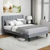 Rám postele COSTWAY pro matraci 200x140 cm, čalouněný rám Náhled obrázku produktu 2