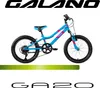 A blue children's bicycle with pink accents is shown against a white background. Produktbild-Vorschau