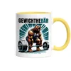 Gewichthebär Bären Tasse Gelb - Fitness Wortwitz Geschenk Produktbild-Vorschau 2