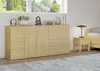 Sideboard Holzkommode mit 2 Schubladen u. 2 Türen Kiefer Produktbild-Vorschau 12