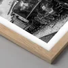 Gerahmtes Poster - Rahmen in heller Eiche - Zug Schwarzweiß Produktbild-Vorschau 2