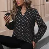 Damenhemden Elegante Lässige Langen Bluse Lose Print Produktbild-Vorschau 5