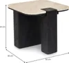 Couchtisch DELHI 50 cm aus Travertin und Mango Massivholz, Produktbild-Vorschau 8