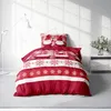 Winter Bettwäsche 155x220 cm Wichtel Christmas kariert rot Produktbild-Vorschau 2