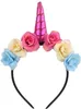 Jumadas Bloemen-eenhoorn-haarband, roze – Eenhoorn-tiara, Productafbeelding-voorbeeld 1