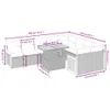 10-tlg. Garten-Sofagarnitur mit Kissen Grau Poly Rattan Produktbild-Vorschau 3