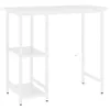 vidaXL Table d'ordinateur blanche 80x40x72 cm MDF et métal Voir les images du produit 5