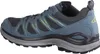A side view of a single blue and black hiking shoe. Produktbild-Vorschau