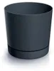 TUBO P Blumentopf mit Schale 39 cm - Farbe: anthrazit Produktbild-Vorschau 1
