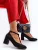 Schwarze Pumps aus Kunstwildleder mit Blockabsatz Raniyah Produktbild-Vorschau 9