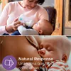 A collage showing a mother feeding a baby with a bottle and a baby breastfeeding. Náhľad obrázku produktu