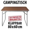 CASARIA® Campingtisch klappbar Camping Klapptisch Holz Alu Produktbild-Vorschau 3