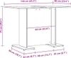 vidaXL Esstisch Artisan-Eiche 110x60x75 cm Holzwerkstoff Produktbild-Vorschau 7