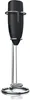 A black electric hand mixer with a silver stand. Náhled obrázku produktu