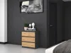 A bedroom scene with a nightstand, artwork, and a door. Anteprima dell’immagine prodotto