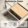 QUADRON Spülbecken 1,5-Becken Spüle | Größe: 55,5 x 46 x 22 Produktbild-Vorschau 2