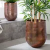 Edles 2er Set Blumentopf FLOWERS L 25cm kupfer geflammt Produktbild-Vorschau 1