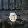 LED Solar Laterne 'Rotang' - warmweiße LED - H: 16cm - D: 16cm - Dämmerungssensor - weiß Produktbild-Vorschau