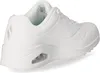 A white Skechers sports shoe is shown from the side. Produktbild-Vorschau