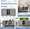 COSTWAY Katzenschrank, Katzenklo mit Eingang, Tür & Produktbild-Vorschau 9