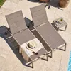 Set van 2 aluminium en textilene ligstoelen in taupe - Produktbild-Vorschau 3