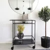 House Nordic Vita Servierwagen schwarz, Barwagen mit Rollen Produktbild-Vorschau 9