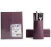 A product display showing a box of purple napkins and a single napkin with cutlery inside. Produktbild-Vorschau