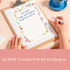 Friendly Fox Briefpapier Set "Blumen", DIN A4 Briefpapier Produktbild-Vorschau 3