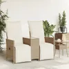 vidaXL Divano da giardino a 2 posti regolabile con tavolo Anteprima dell’immagine prodotto 3