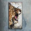 Leinwand Uhr Küche Wohnzimmer Bild 30x60 Gemälde Abstrakte Produktbild-Vorschau 2