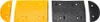 vidaXL Bodenschwelle Gelb & Schwarz 129x32,5 x4 cm Gummi Produktbild-Vorschau 3