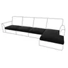 Sofa Überzug Samt für L-förmig Sofa mit 3 Einzelsitz und 1 Produktbild-Vorschau 8