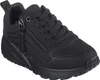 A black Skechers sports shoe for boys. Voir les images du produit