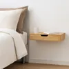 Półka Ścienna Szafka Nocna z Szufladą Bambusowa 40x24x8 cm Podgląd zdjęcia produktu 2