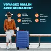 MONZANA® Set de 4 valises rigides Bleu S/M/L/XL 4 roues Voir les images du produit 3