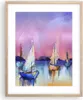 Gerahmtes Poster - Rahmen in heller Eiche - Segelboot See - Produktbild-Vorschau 1