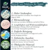 A graphic with text and illustrations detailing the benefits of felt cushions for chairs. Produktbild-Vorschau