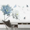 Wandaufkleber Lotus Blume Schmetterling, 1 Stück, 3D Produktbild-Vorschau 1