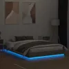 vidaXL Rám postele s LED diodami Šedý dub Sonoma 120x200 cm Náhled obrázku produktu 4
