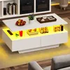 Couchtisch mit 4 Schubladen, Wohnzimmertisch, Hochglanz, Produktbild-Vorschau 2
