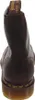A close-up view of the back of a brown leather boot. Voir les images du produit