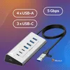 Usb Hub Aktívny 7-Portový Usb 3.2 Distributor 7V1 Usb-C Do Náhľad obrázku produktu 3