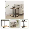 The Living Store Beistelltisch mit Rollen Sonoma 50x35x55,5 Produktbild-Vorschau 1