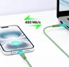 QUALO Transparentes Nylonkabel USB-C – Lightning 1,5 m 2,4A Produktbild-Vorschau 4