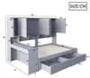 Flieks Jugendbett 90x200cm mit Schreibtisch, Einzelbett mit Produktbild-Vorschau 6