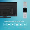 A television set and its remote control are shown, with icons and text describing the TV's connections. Produktbild-Vorschau