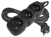 Prodlužovací kabel 5 m / 3 zásuvky / černý / PVC / 1 mm2 Produktbild-Vorschau